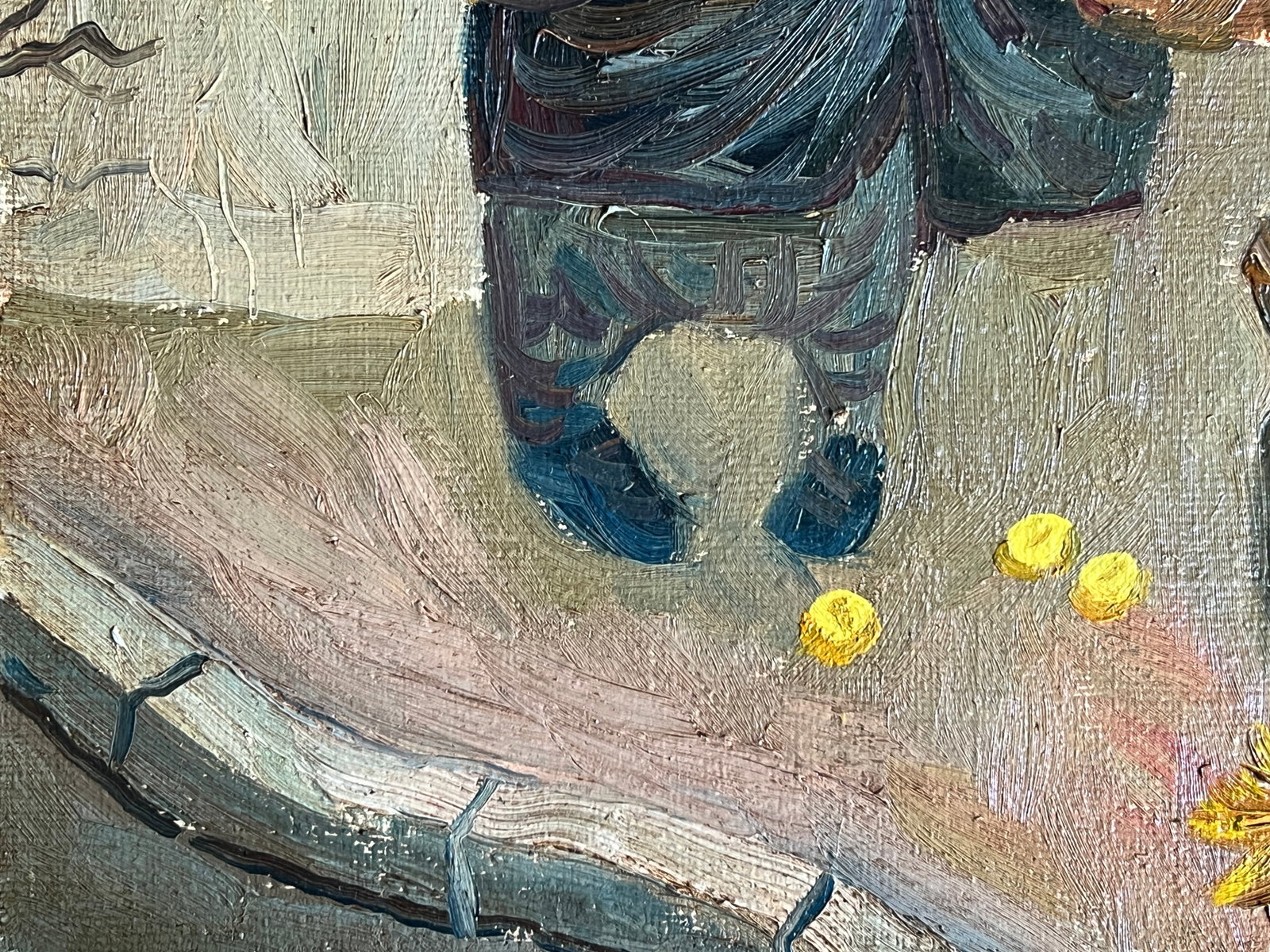 Oil painting with frame Janitor, Autumn K. Leonid - 9