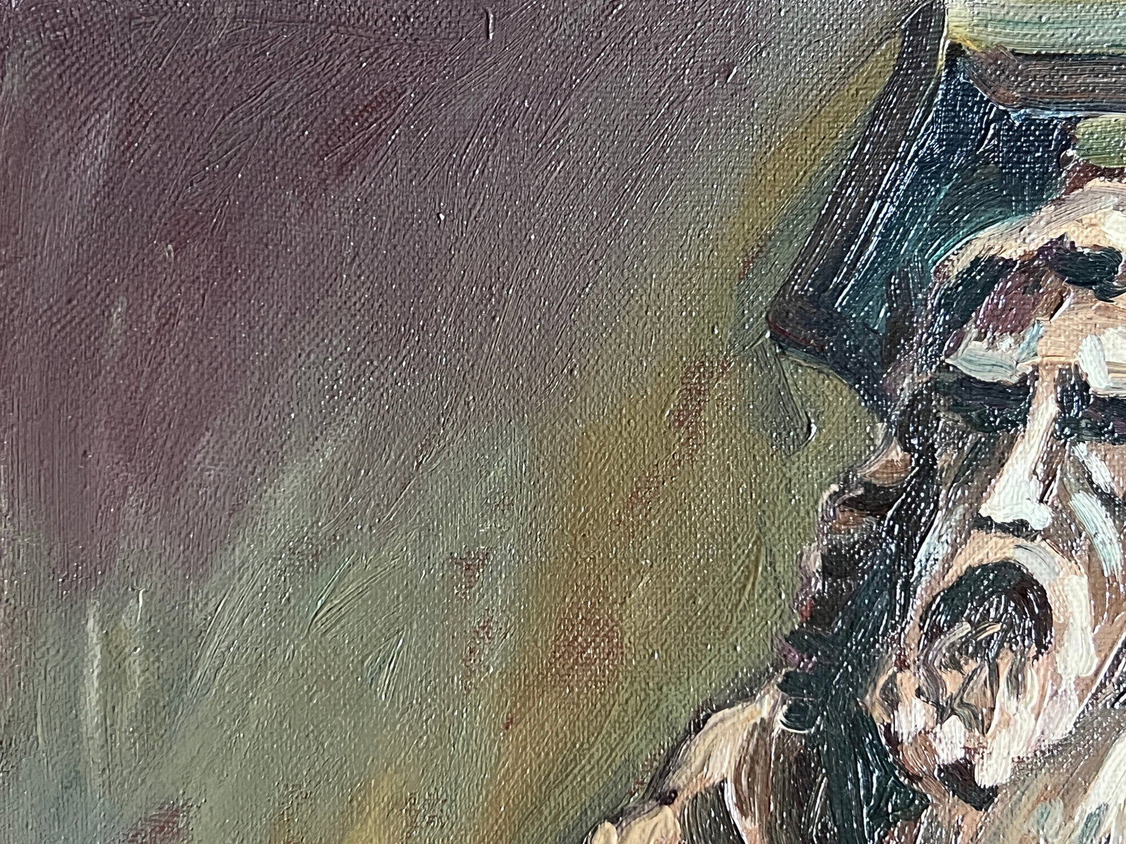 Oil painting with frame Saint Luke K. Leonid - 2