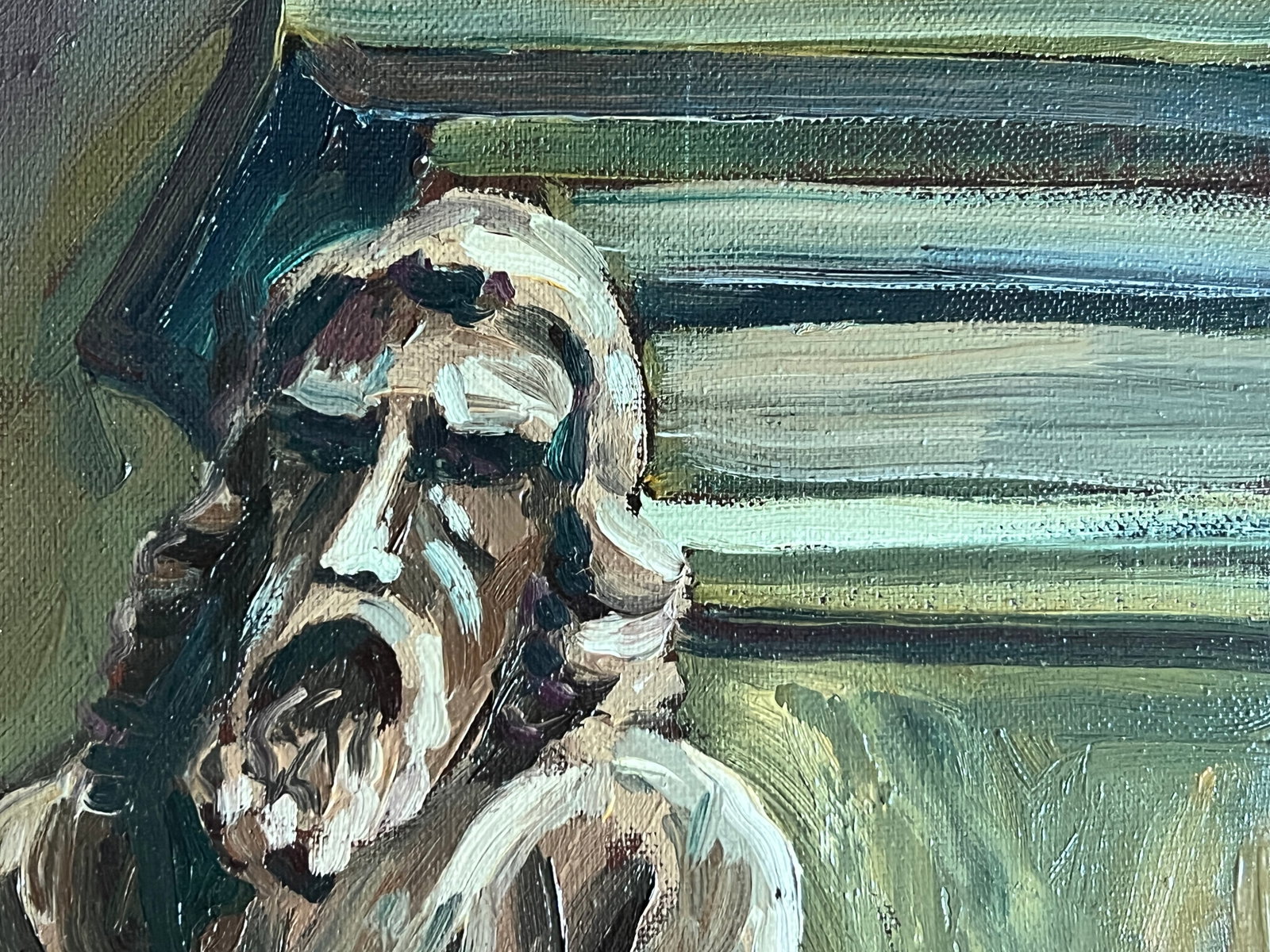 Oil painting with frame Saint Luke K. Leonid - 3