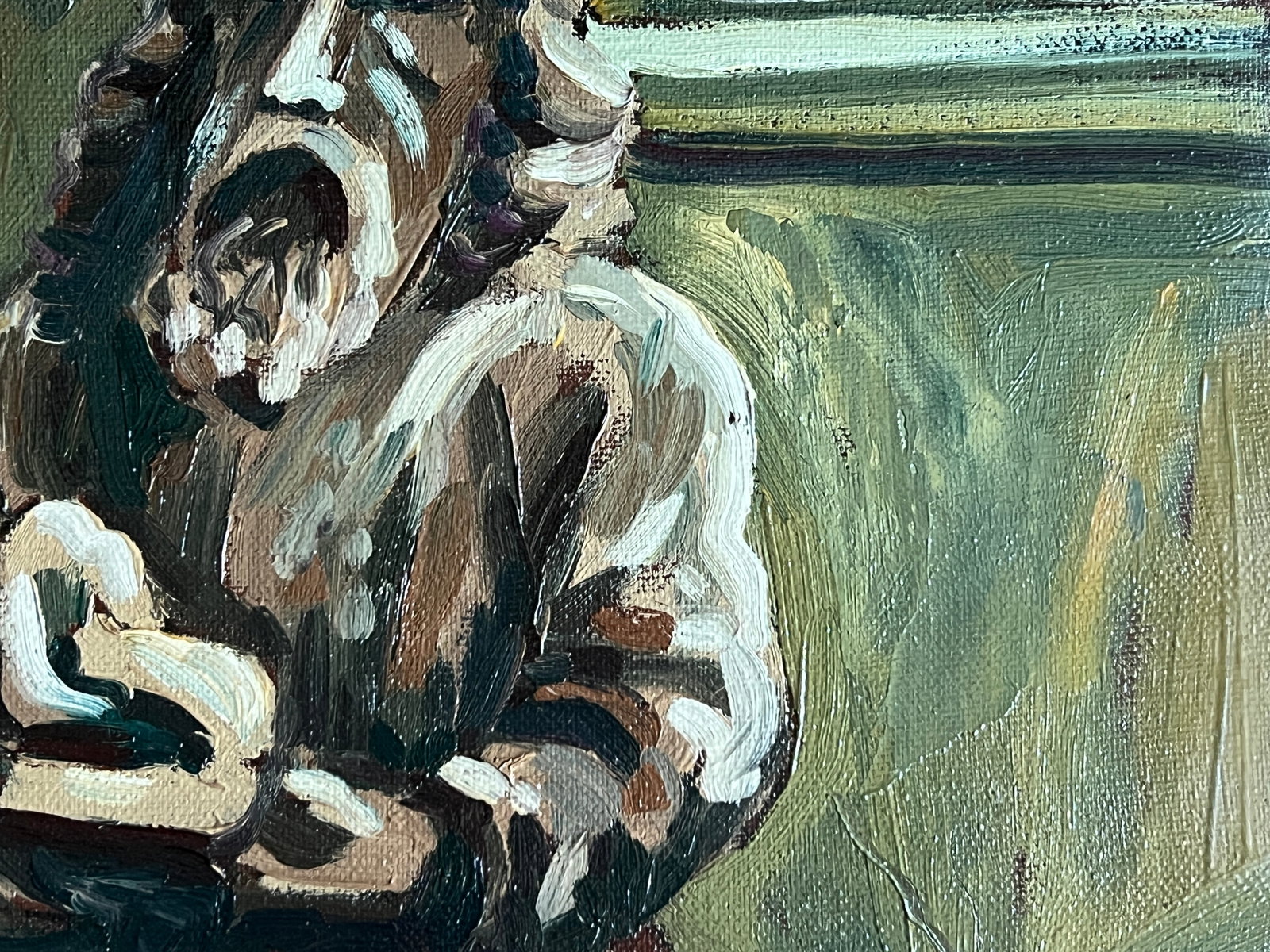 Oil painting with frame Saint Luke K. Leonid - 4