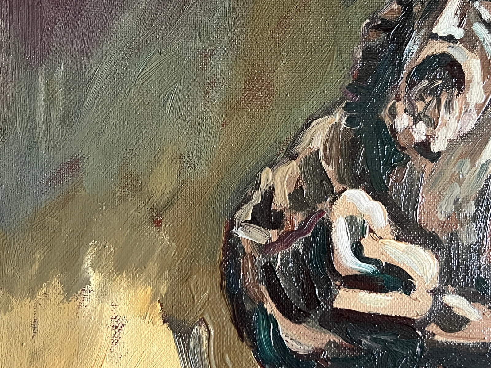 Oil painting with frame Saint Luke K. Leonid - 5