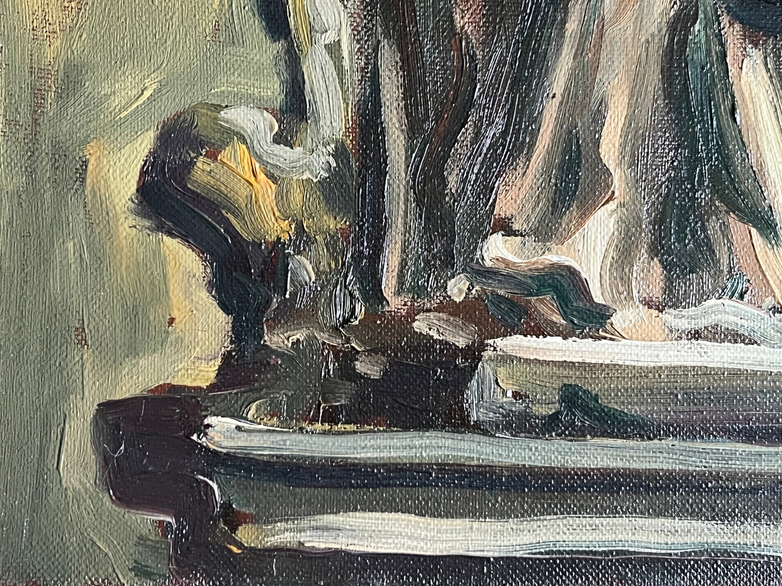 Oil painting with frame Saint Luke K. Leonid - 9