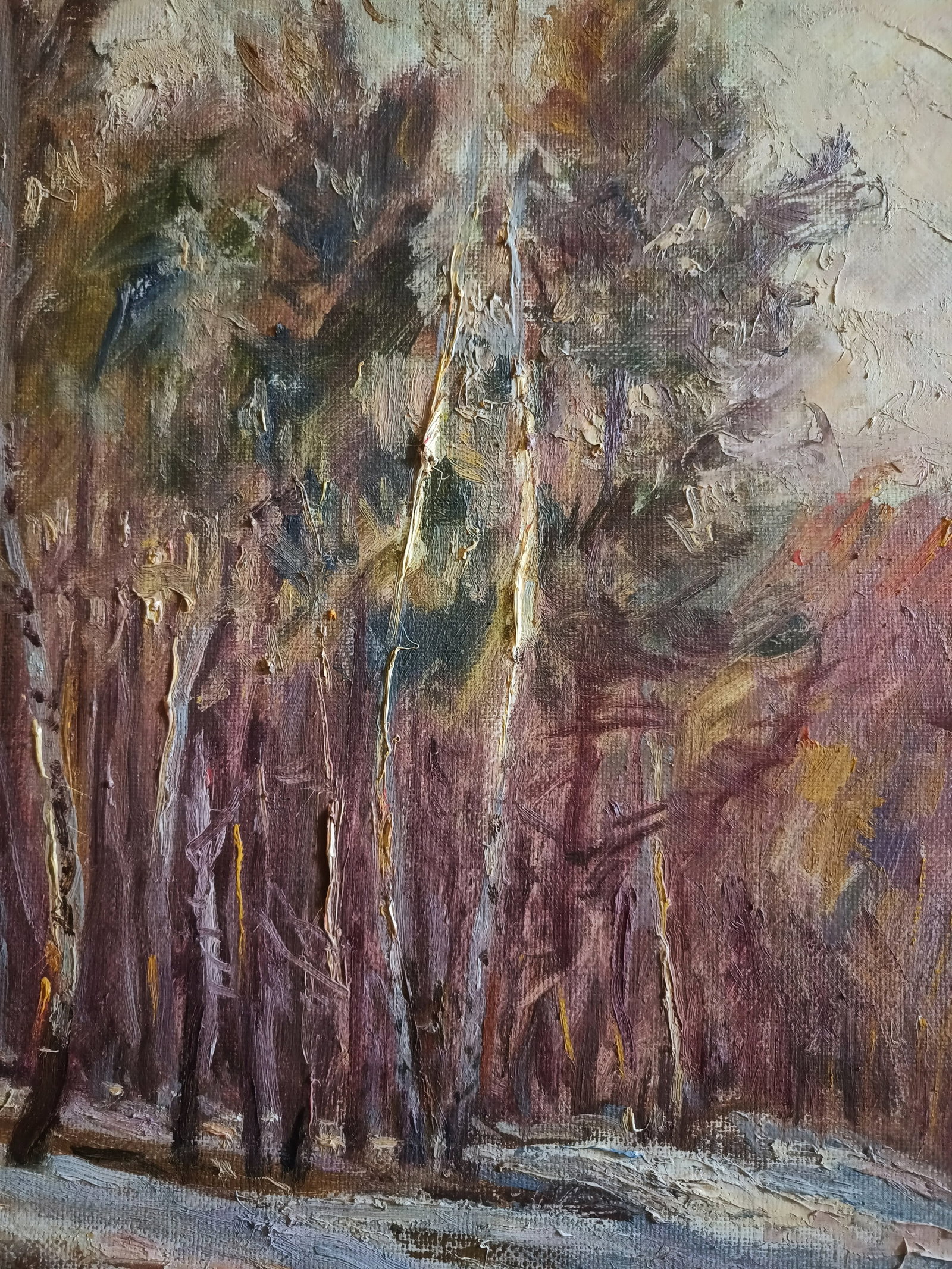 Oil painting twilight by honored painter Ukrainian Vasyl K. - 4