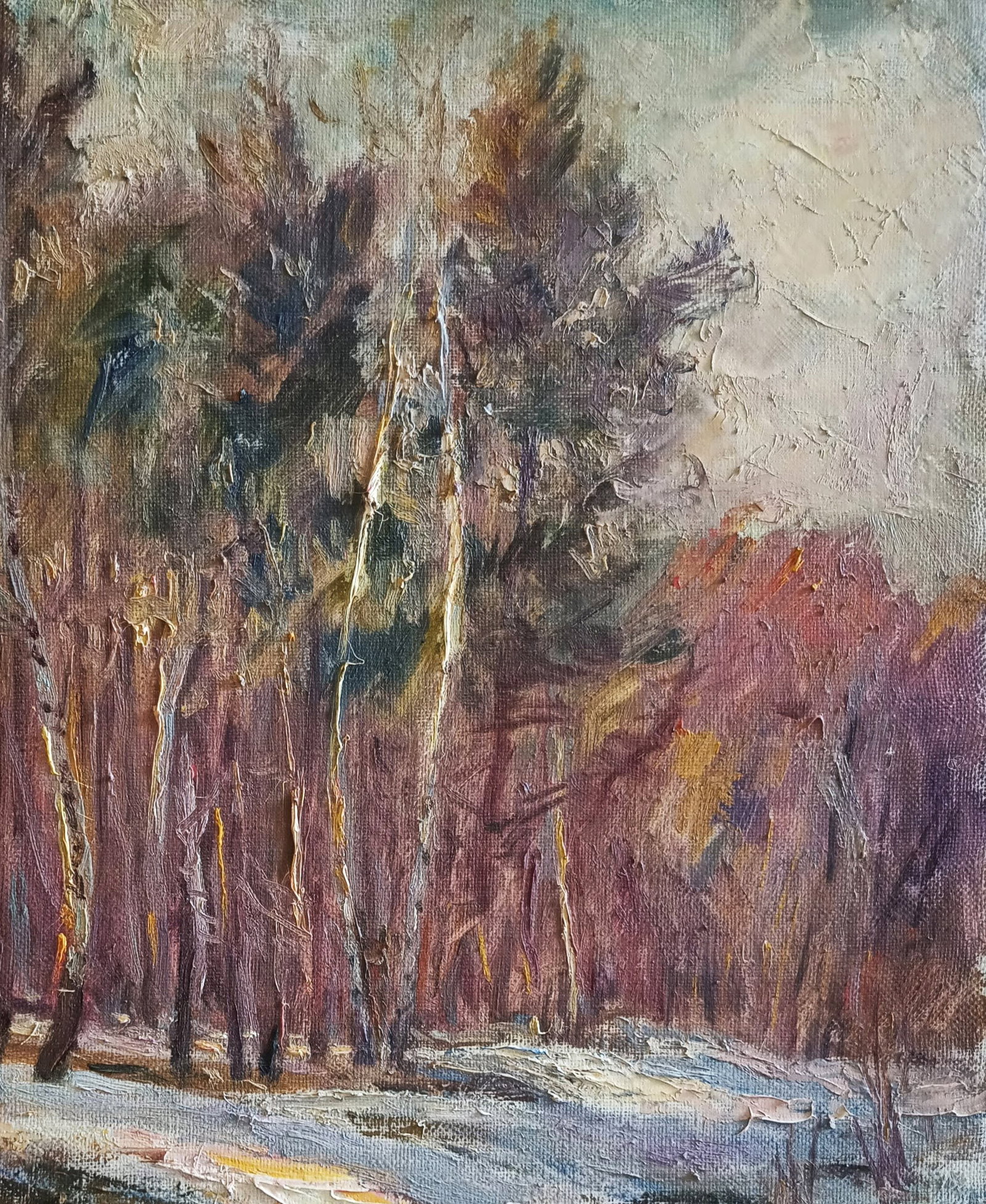 Oil painting twilight by honored painter Ukrainian Vasyl K. - 7