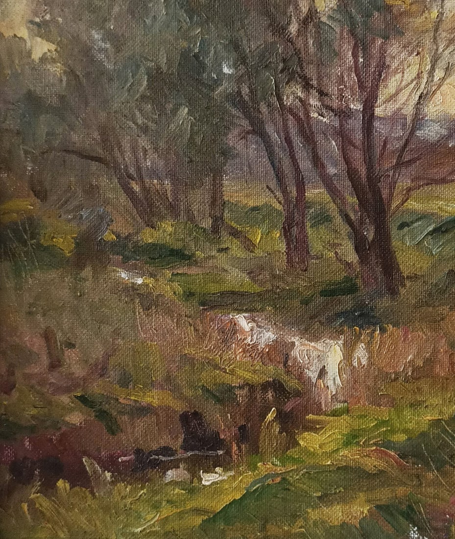 Oil painting River by honored painter Ukrainian Vasyl K. - 4
