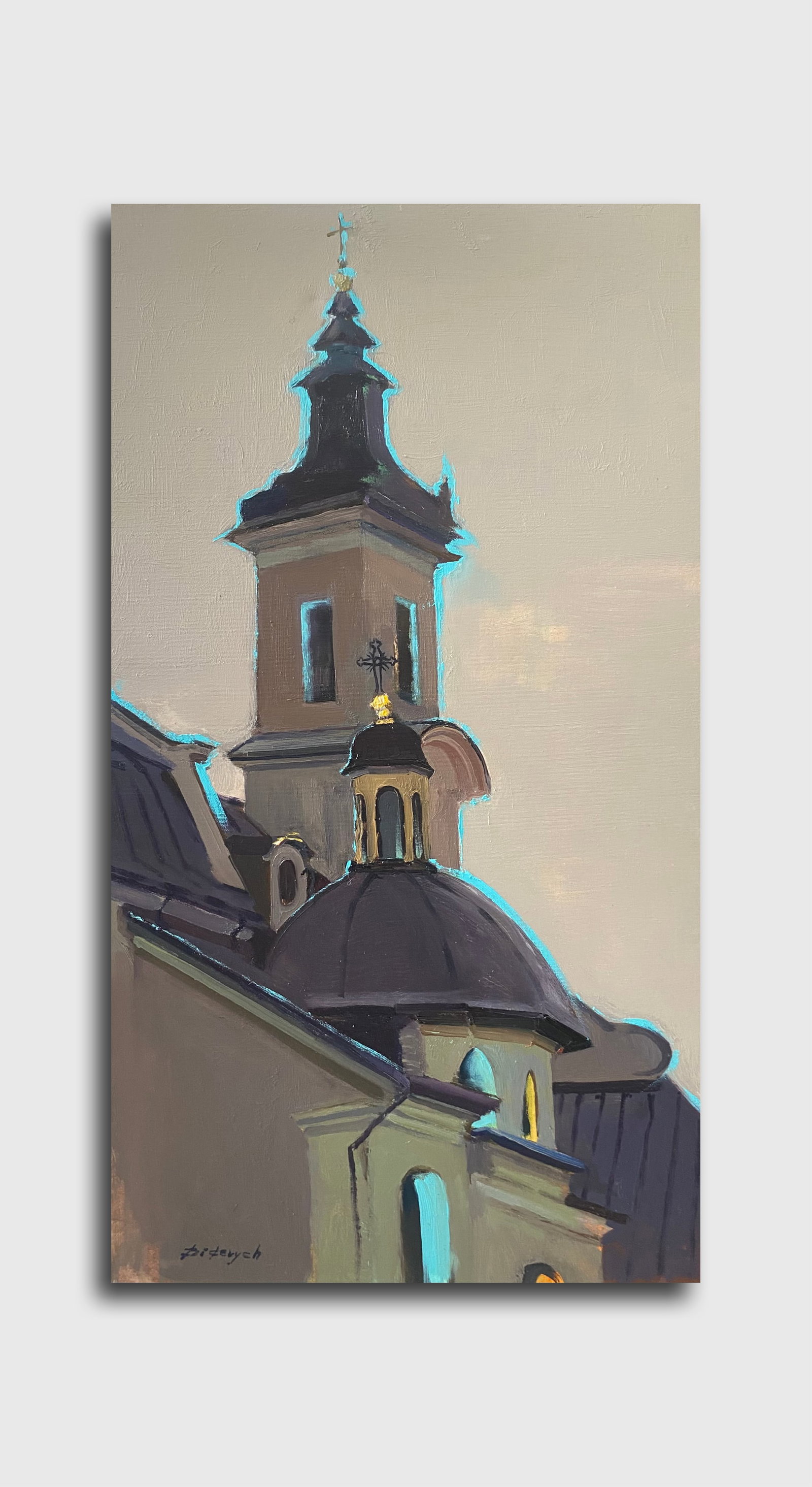 Oil painting Church bell Yulia D. - 10