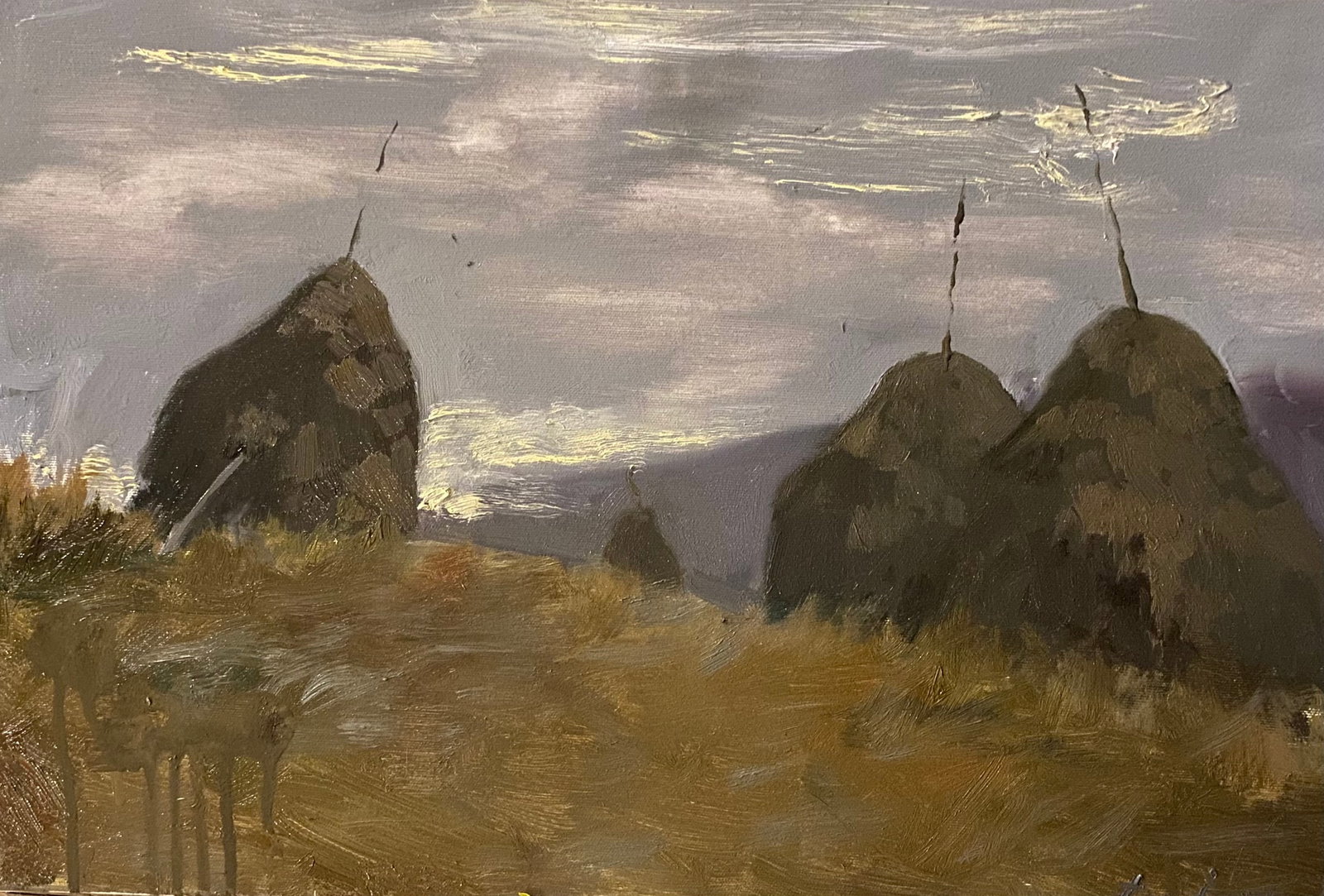 Oil painting Field Yulia D.: Title: Oil painting Field Yulia D. Description: 32YD Painter: Yulia D. S?ze: 60x40 cm/23.62x15.74 inches Components: oil, canvas Original painting from our collection ERA: 2024 Short information: