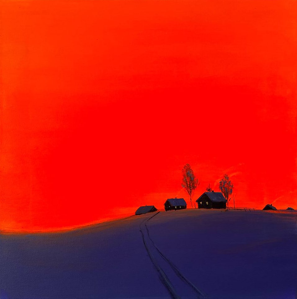 Acrylic painting The first snow Igor Kutsenko: Title: Acrylic painting The first snow Igor Kutsenko Description: 41Kut Painter: Igor Kutsenko S?ze: 40x40 cm/15,75x15,75 inches Components: Acrylic, canvas Original painting from our collection ERA: