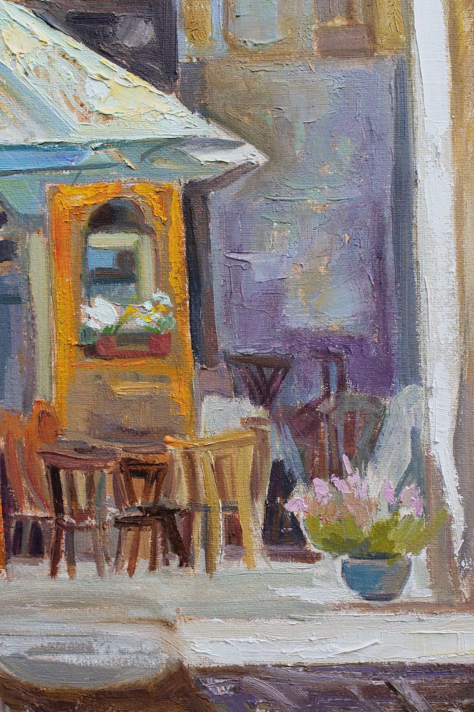 Oil painting Lviv courtyard Maria Voloschak - 3