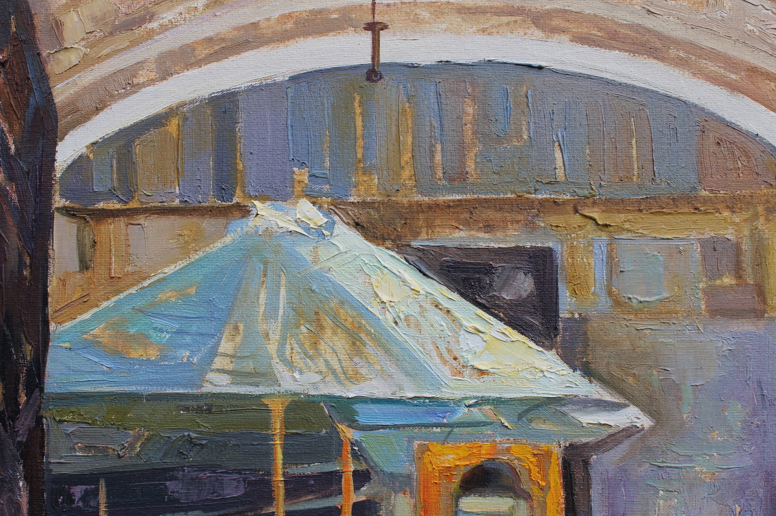Oil painting Lviv courtyard Maria Voloschak - 4