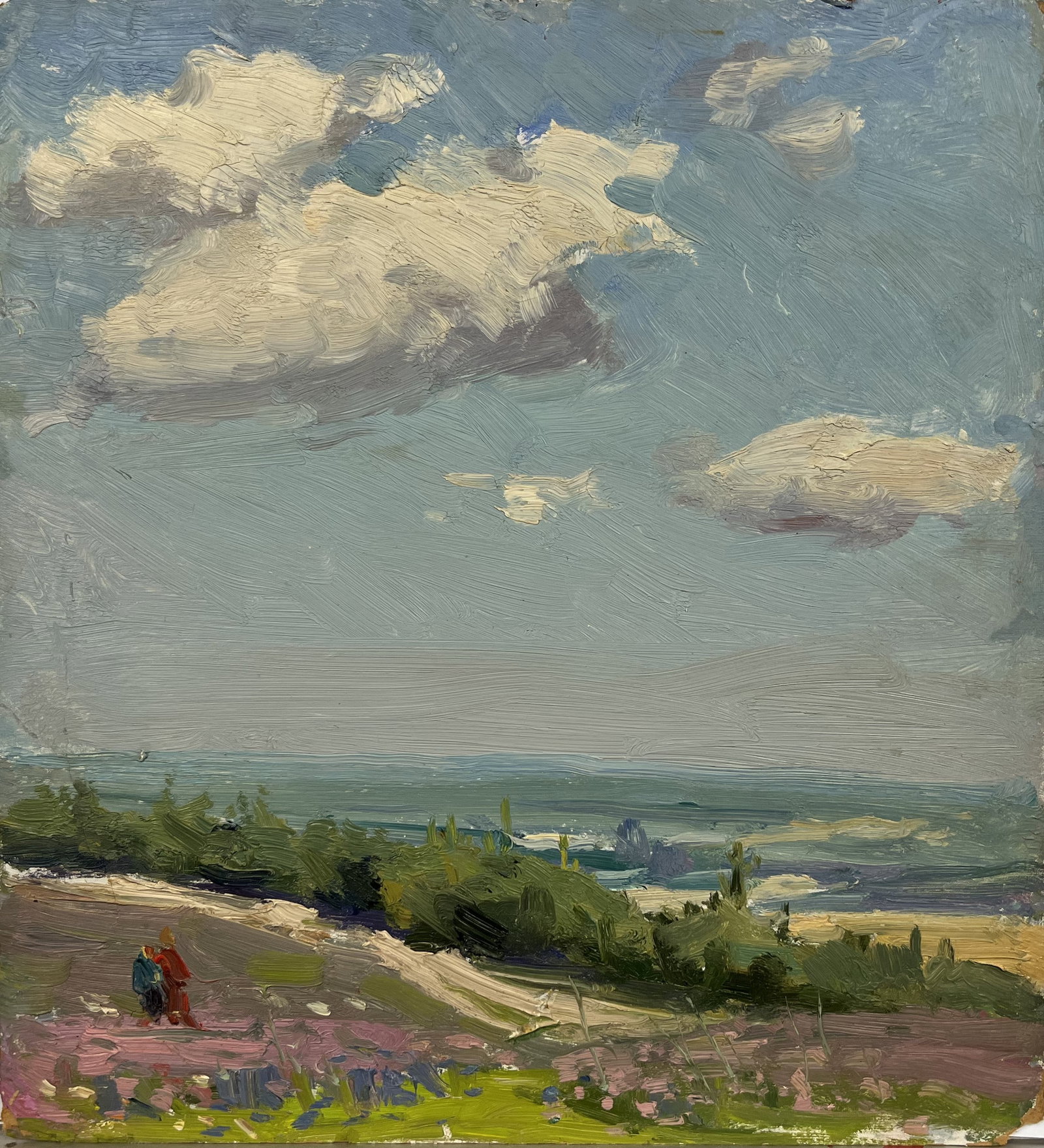 Oil painting In the country Maksimenko: Title: Oil painting In the country Maksimenko Description: 51Duk Painter: Maksimenko S?ze: 37x34,5 cm/14,56x13,58 inches Components: Oil, cardboard Original painting from our collection ERA: Short