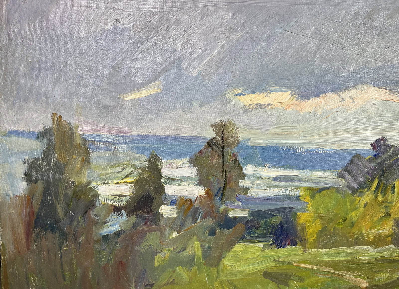 Oil painting Cloudy evening Kogan-Shatz - 11