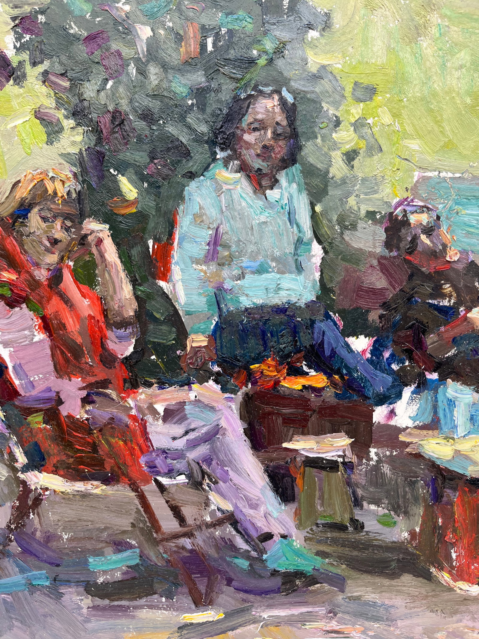 Oil painting portrait on the street Sergey Ivanovich - 2
