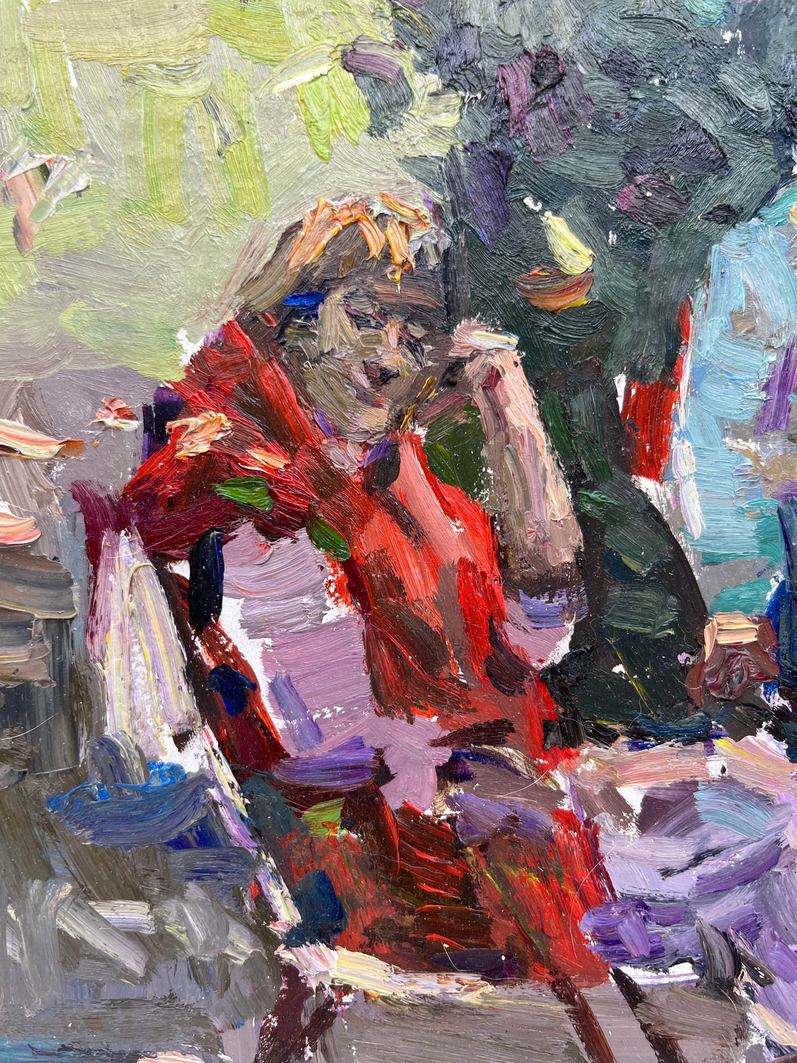 Oil painting portrait on the street Sergey Ivanovich - 3