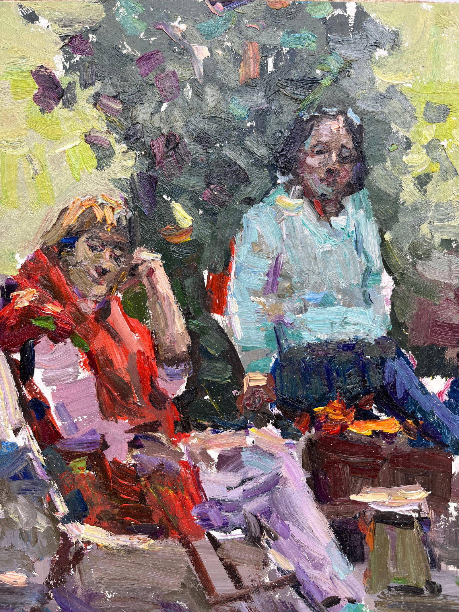 Oil painting portrait on the street Sergey Ivanovich - 9