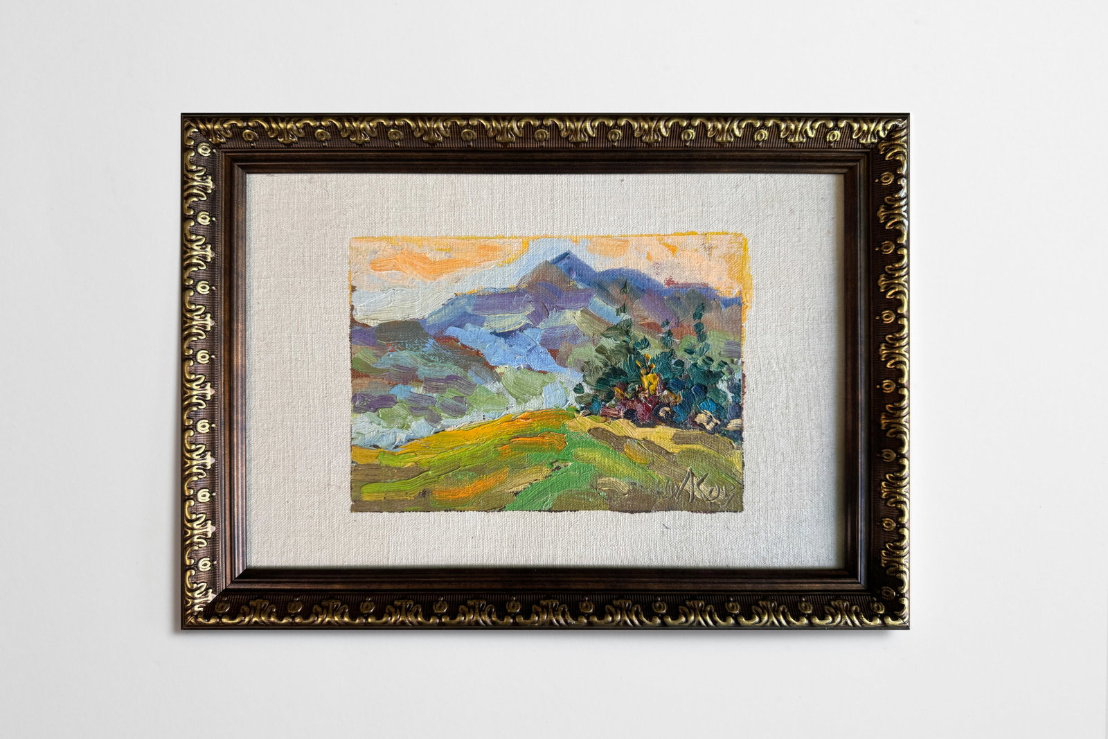 Oil painting with frame Carpathians K. Leonid - 2