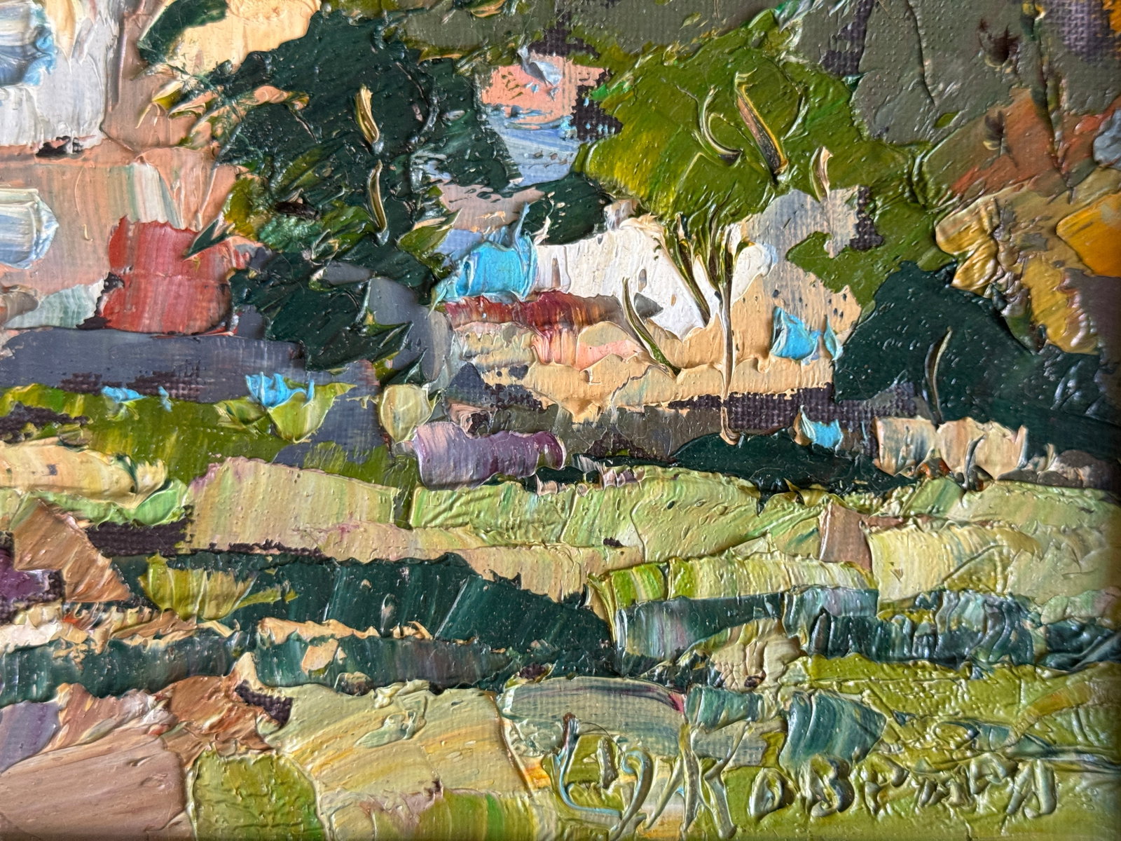 Oil painting with frame Lviv. High castle K. Leonid - 6