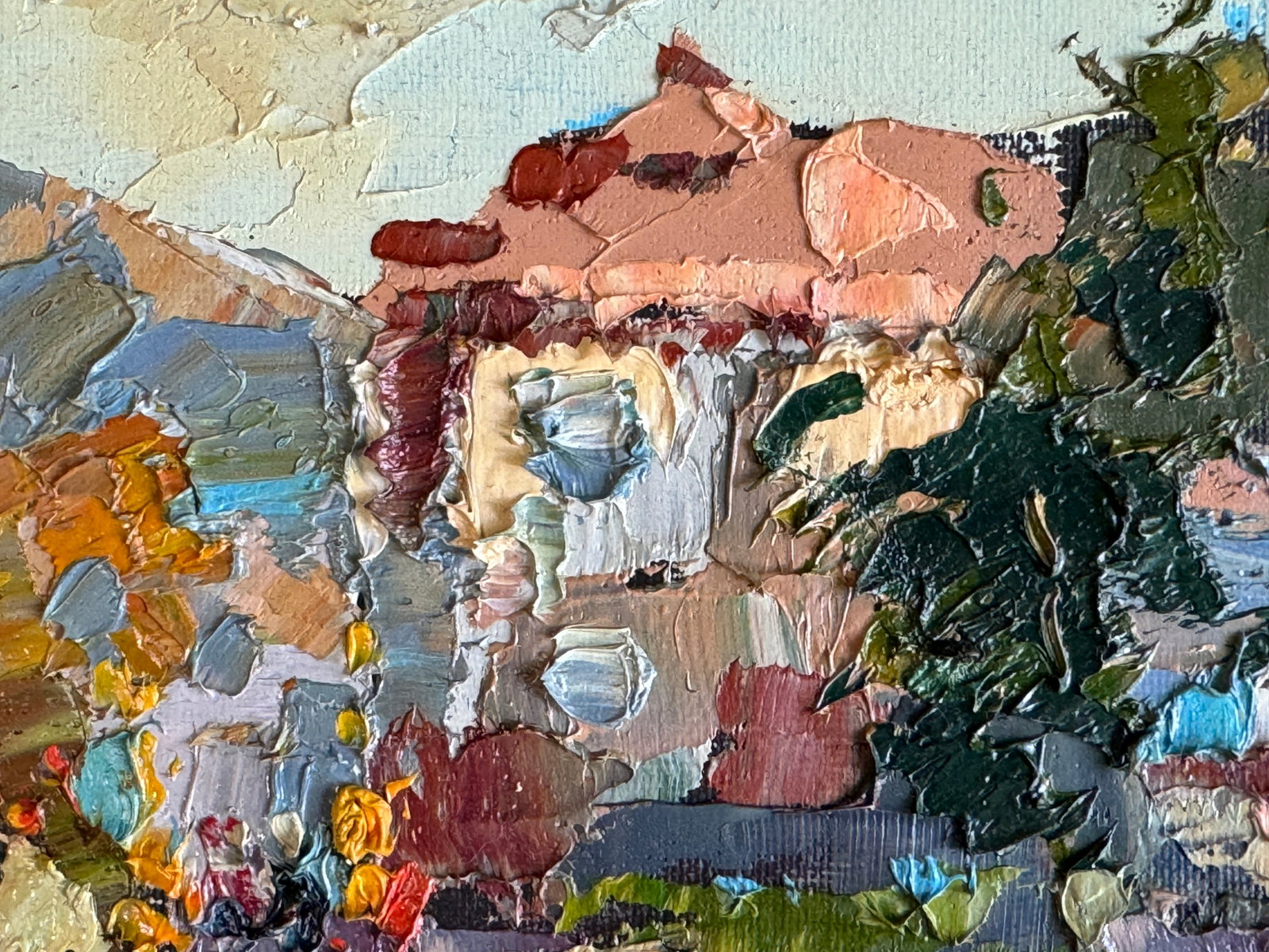 Oil painting with frame Lviv. High castle K. Leonid - 8