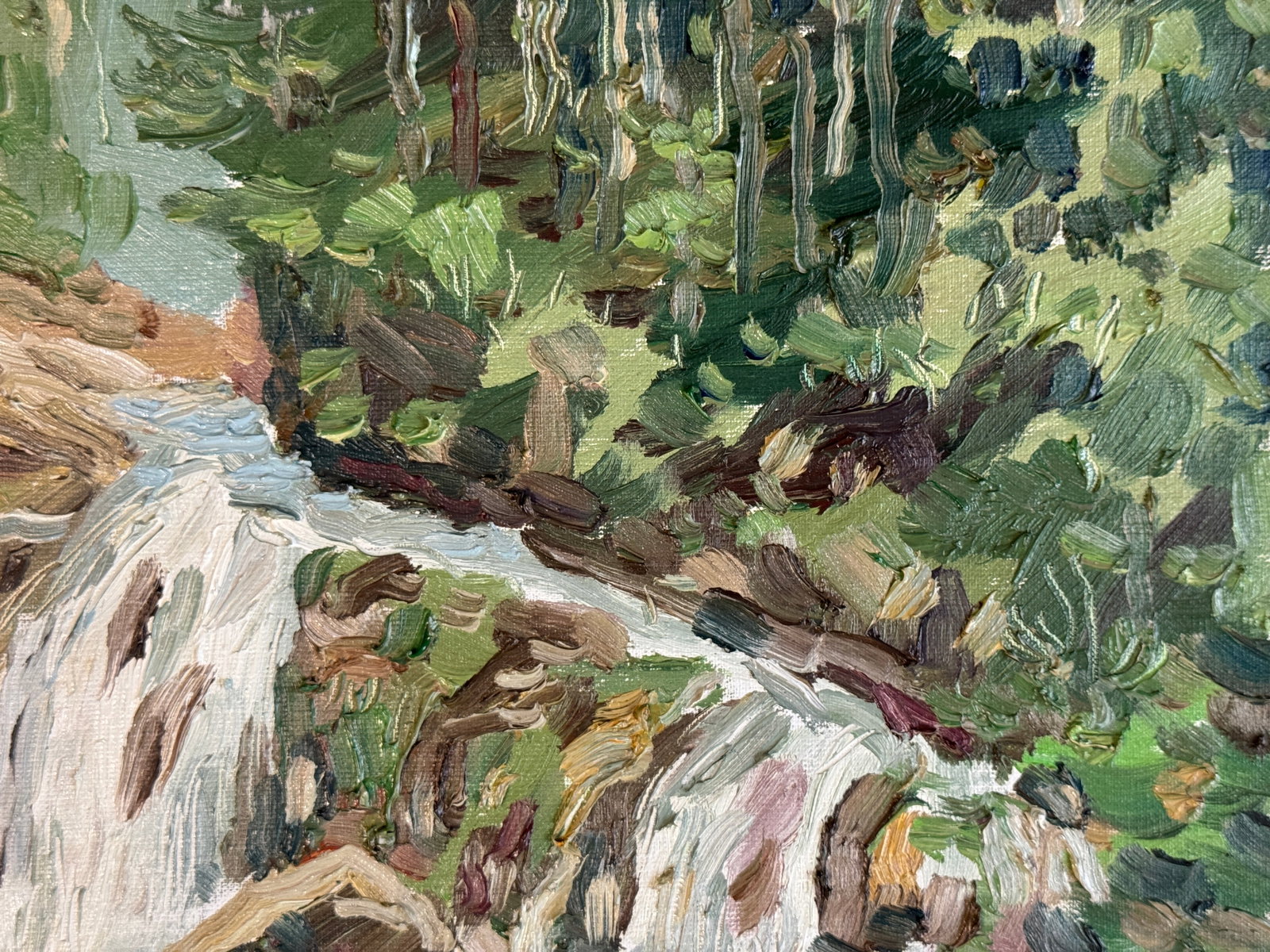 Oil painting Carpathians Kamyanka river K. Leonid - 4