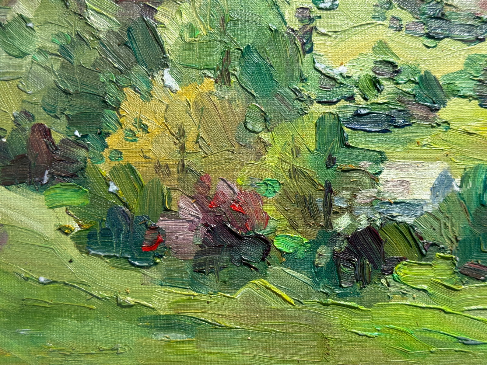 Oil painting Carpathian village Chorna Tysa K. Leonid - 5