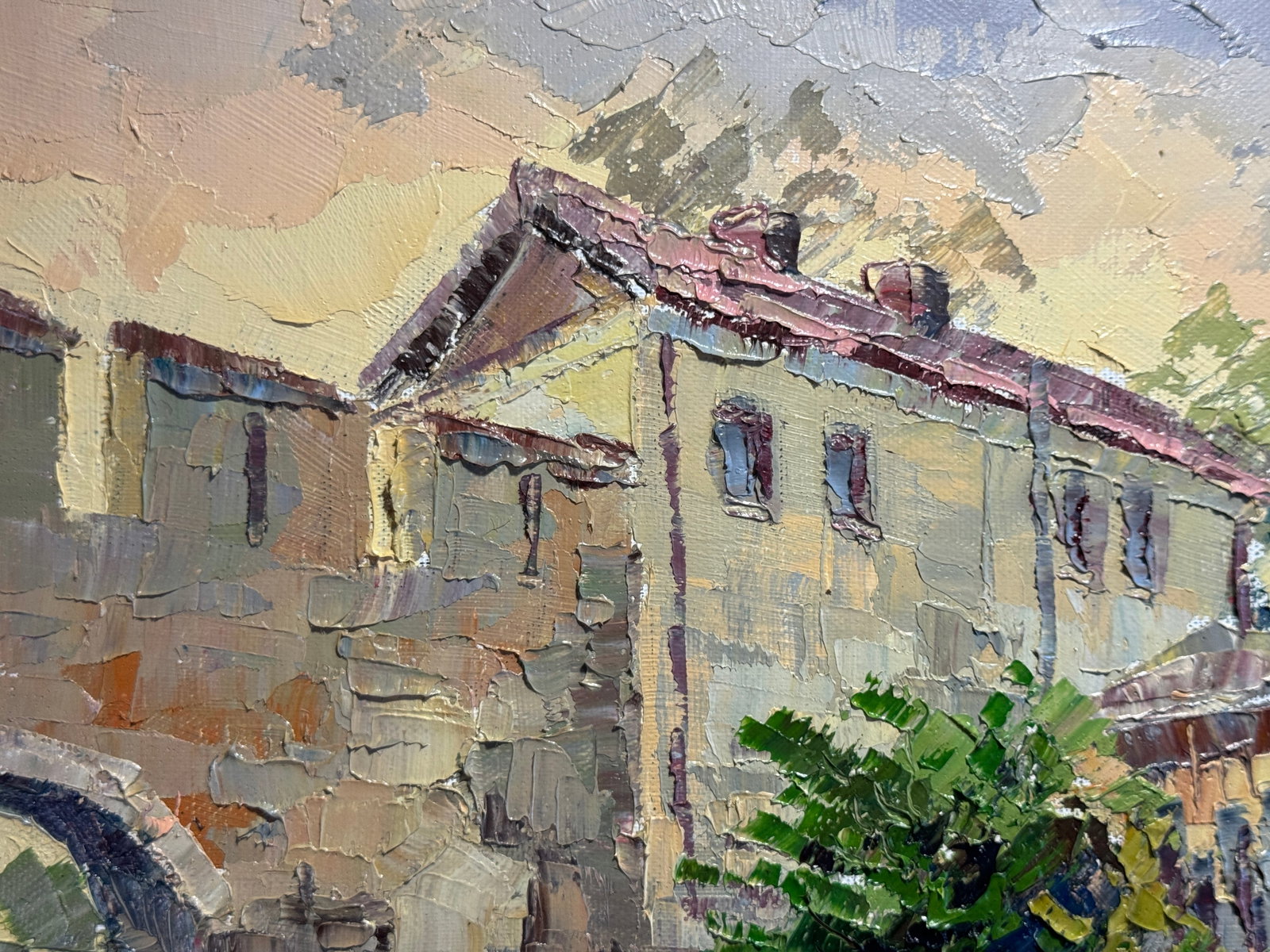 Oil painting with frame Lutsk Lubart's castle K. Leonid - 2