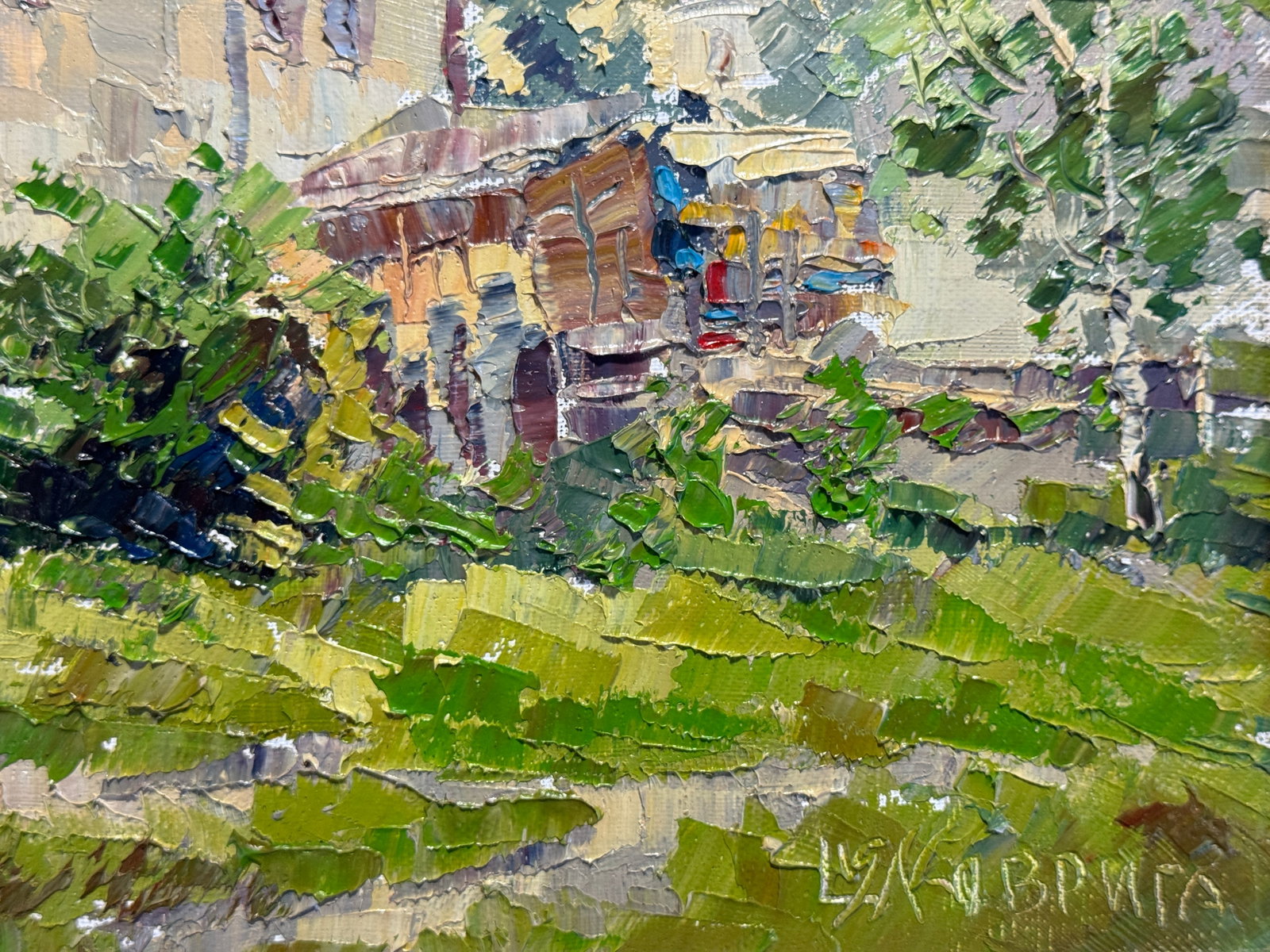 Oil painting with frame Lutsk Lubart's castle K. Leonid - 4