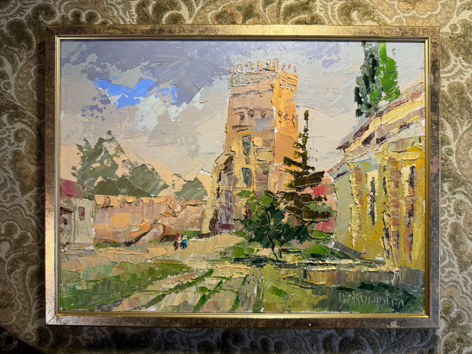 Oil painting with frame Lutsk Lubart's castle K. Leonid - 2
