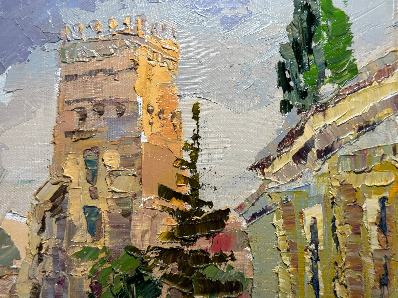 Oil painting with frame Lutsk Lubart's castle K. Leonid - 3