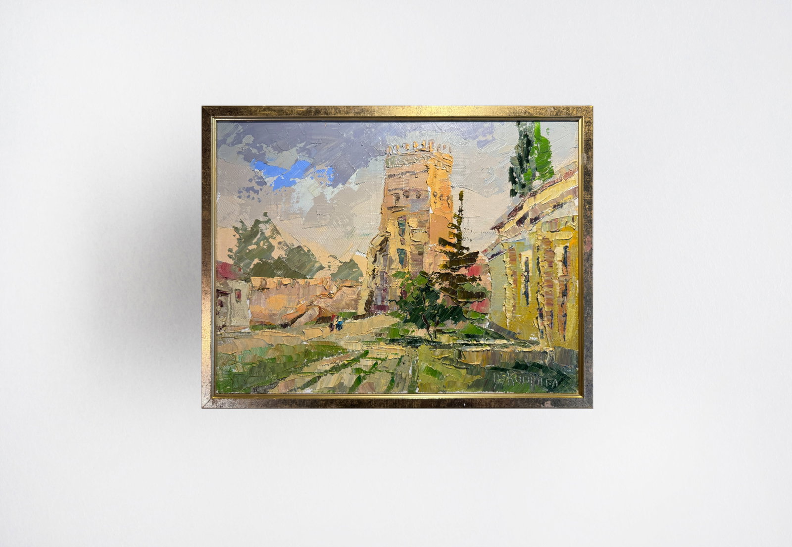 Oil painting with frame Lutsk Lubart's castle K. Leonid - 9