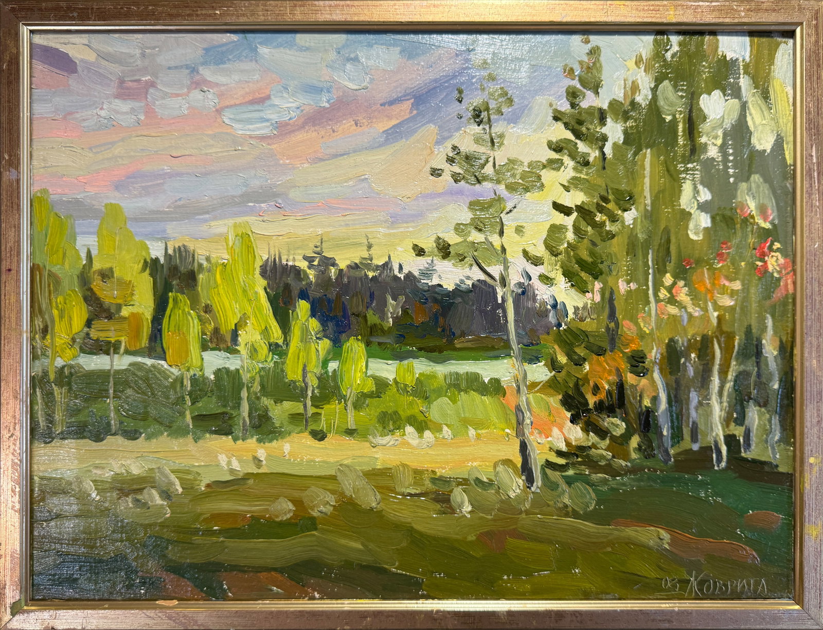 Oil painting with frame Evening K. Leonid (1 of 7)