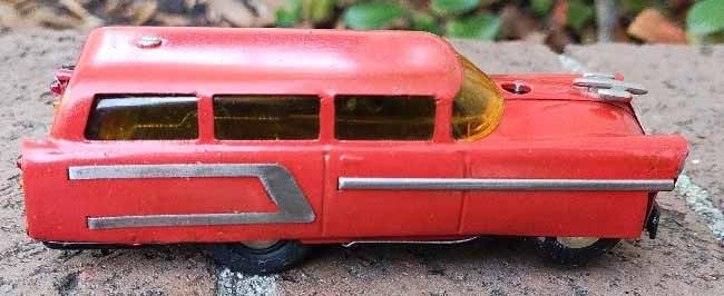 Schuco Varianto 3049 limo (Made in US Zone Germany), c9, the rare variation with hood emblem. - 3