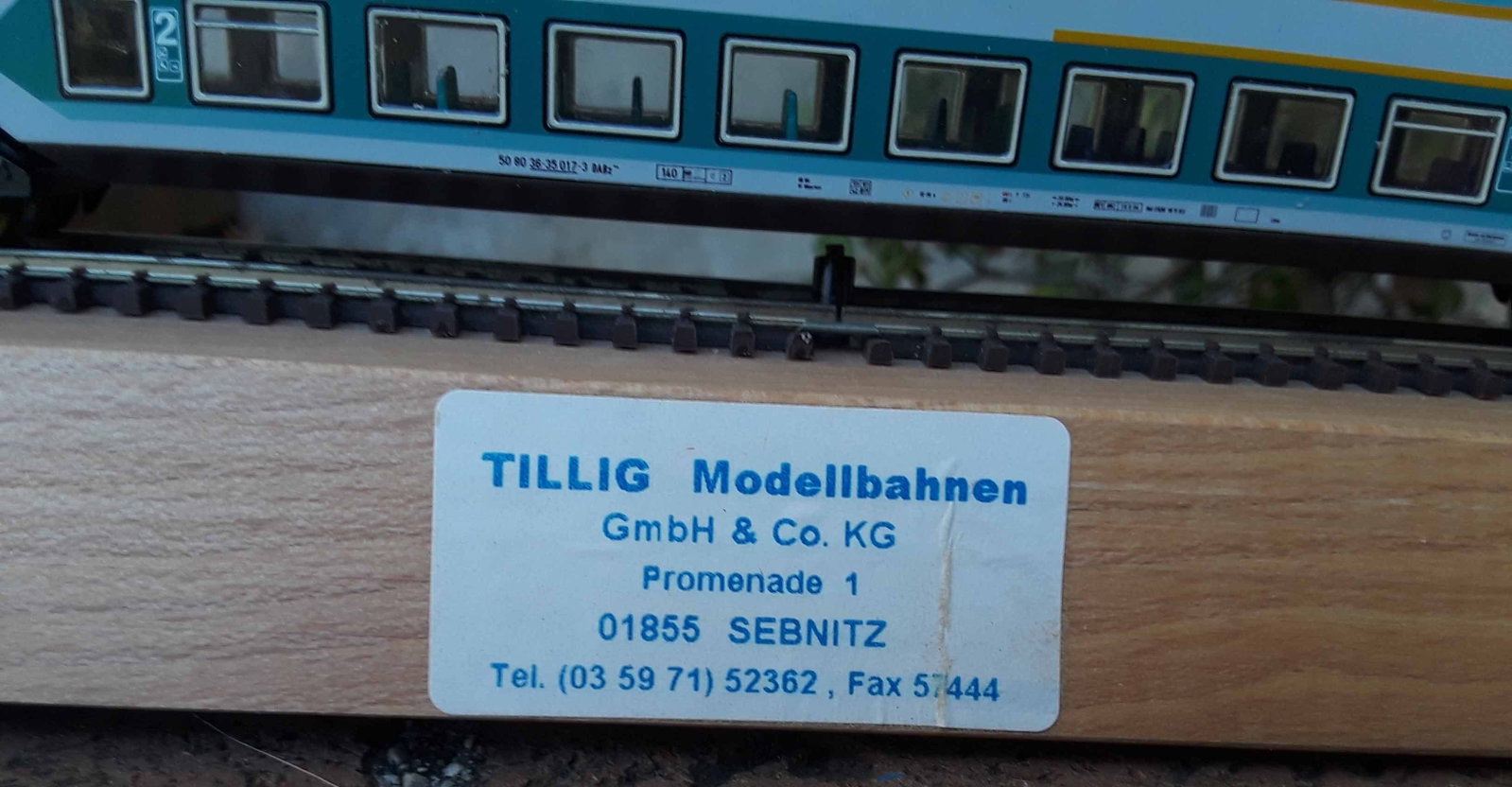 Tillig scale TT car, boxed,Made in Germany, c10, one of a kind wooden presentation wooden crate. - 2