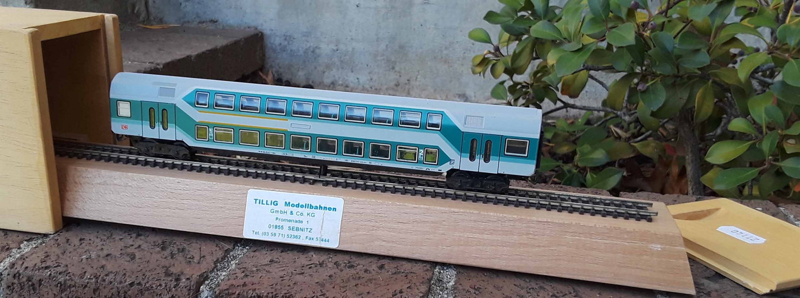 Tillig scale TT car, boxed,Made in Germany, c10, one of a kind wooden presentation wooden crate. - 3