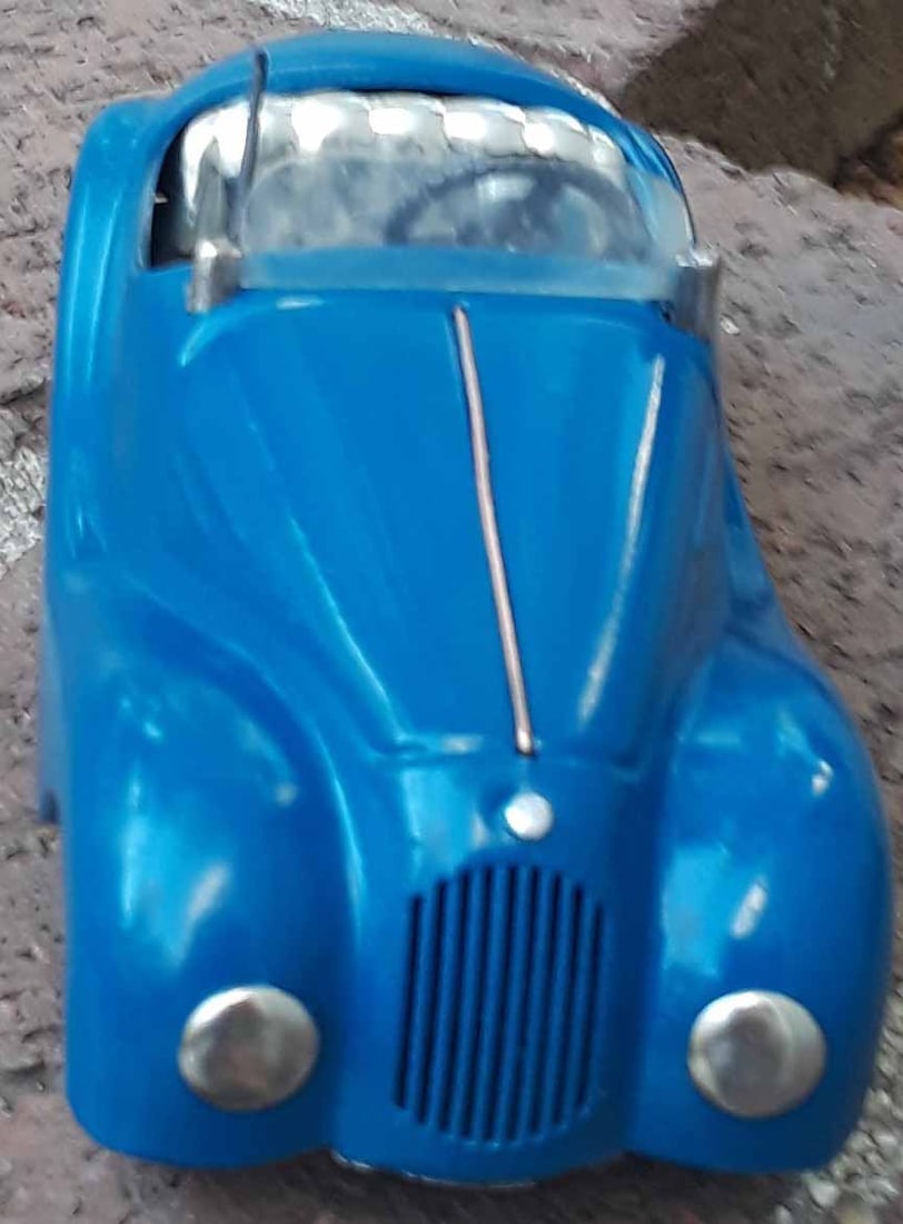 Schuco Akustico Roadster (made in Germany), BMW 328 car, c10, two windup motors, one for horn and - 2