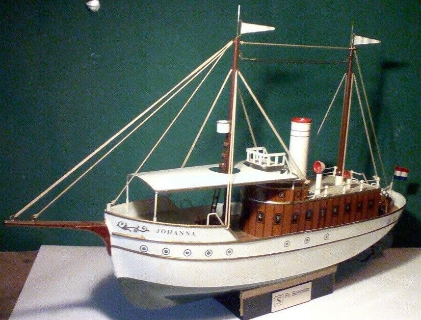 Corvette "Johanna" (Made in Germany by Schmitz), windup ,very similar to Marklin "Jolanta", 55 cm - 3