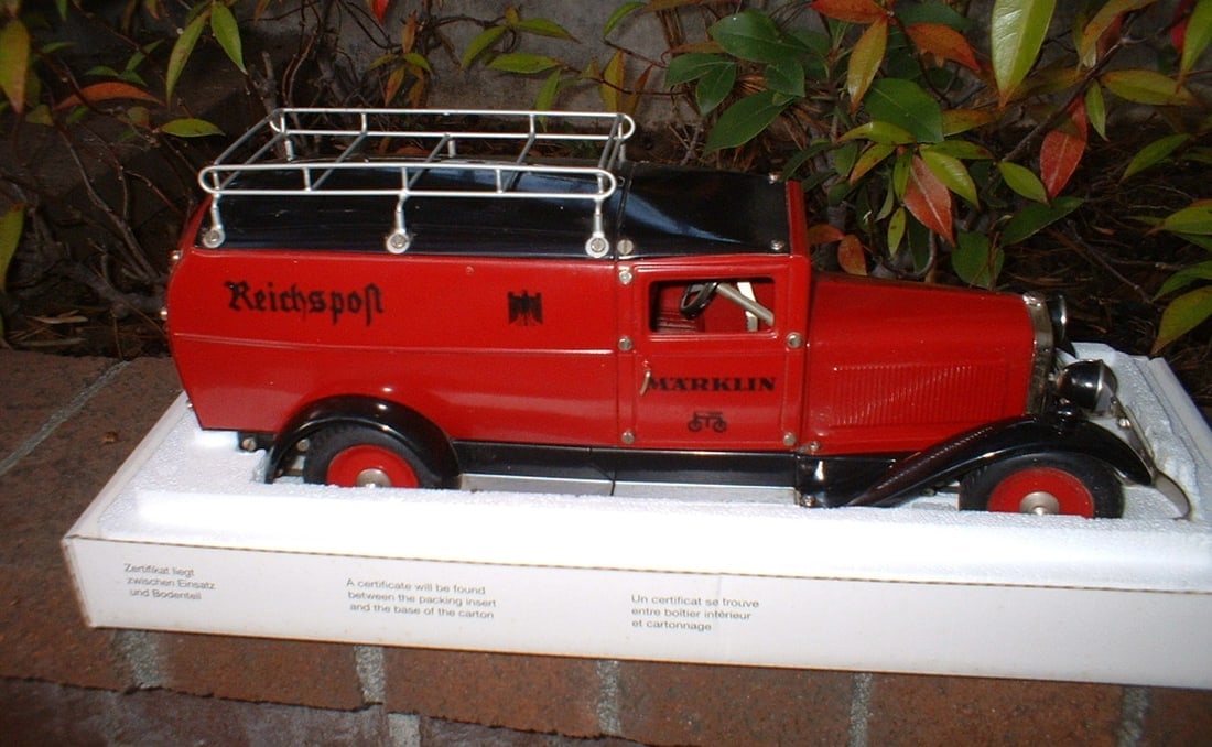 Marklin "Reichpost" postal truck 1989, with rare credit card, c10. - 3