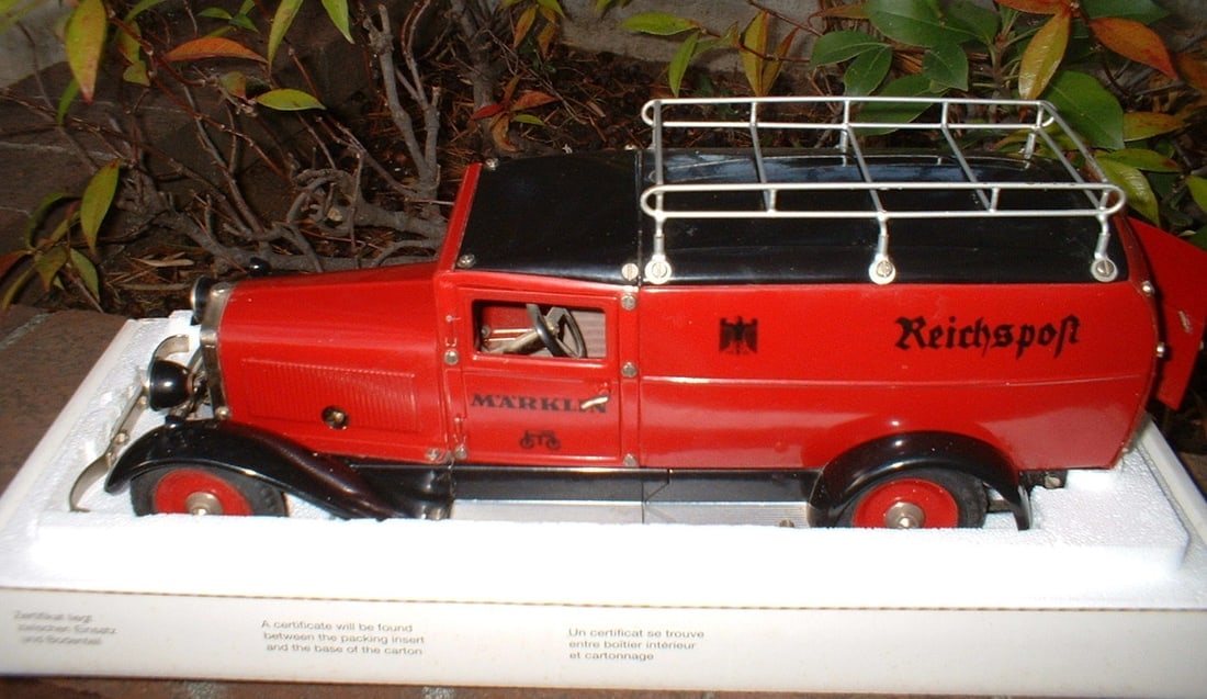Marklin "Reichpost" postal truck 1989, with rare credit card, c10. - 5