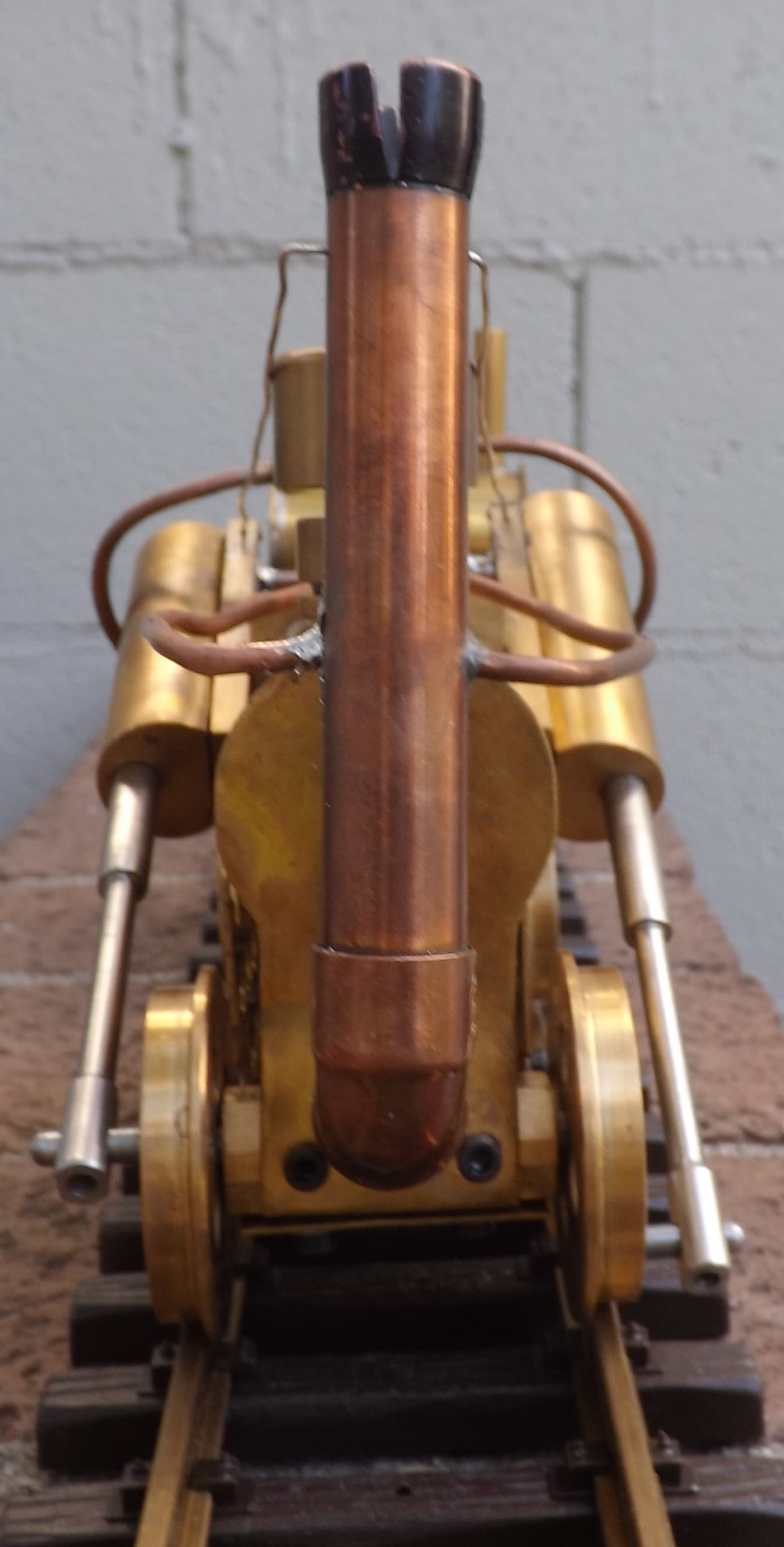 Stephenson Rocket gauge 1 brass-steel one of a kind steam locomotive, alcohol fired, never fired, - 3