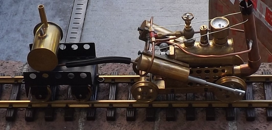 Stephenson Rocket gauge 1 brass-steel one of a kind steam locomotive, alcohol fired, never fired, - 4