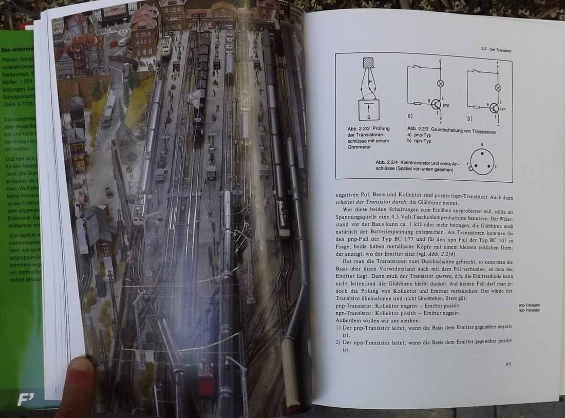 Model trains electronics book. - 2