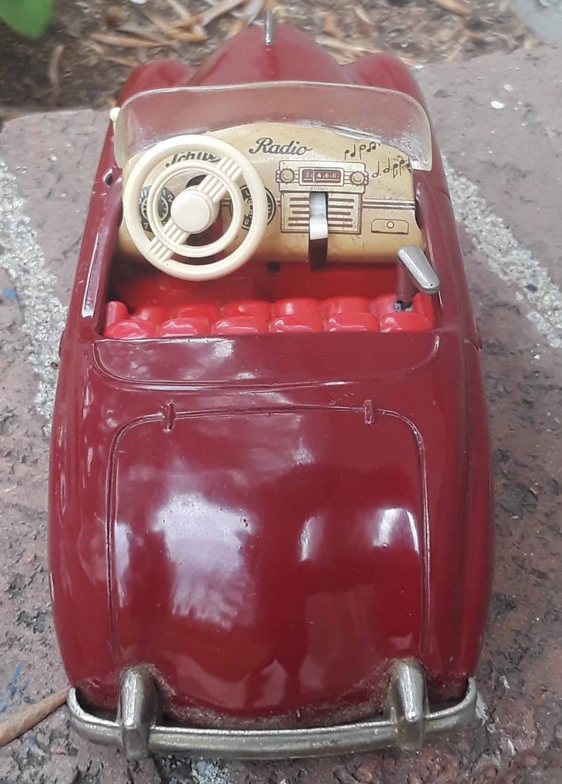 Schuco "Radio" 4012 (made in Western Germany) car, rack and pinion steering,Swiss music box,c8,. - 4