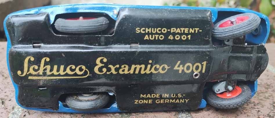 Schuco Examico 4001, BMW 328 car, Made in US Zone Germany,windup, rack and pinion steering, 4 speeds - 5