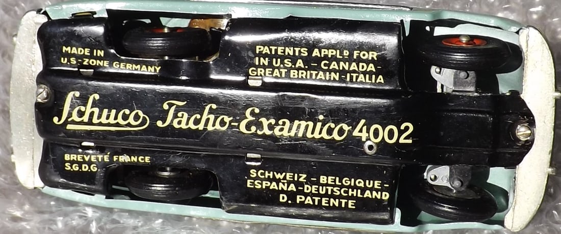 Schuco "Tacho Examico" 4002 (made in Western Germany) BMW 328 car, rack and pinion steering,three - 3