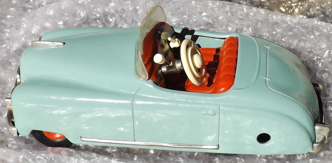 Schuco "Tacho Examico" 4002 (made in Western Germany) BMW 328 car, rack and pinion steering,three - 4