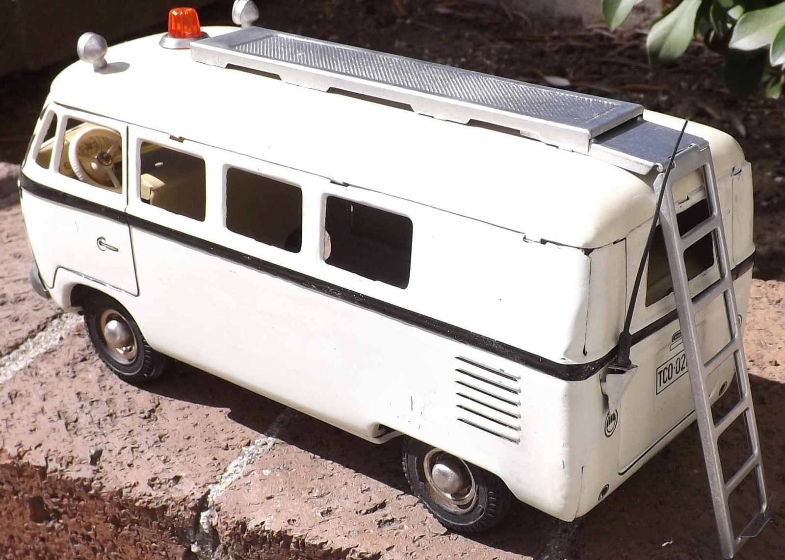 Tippco VW police bus TCO-020, made in Western Germany in the 60's , c8. - 3