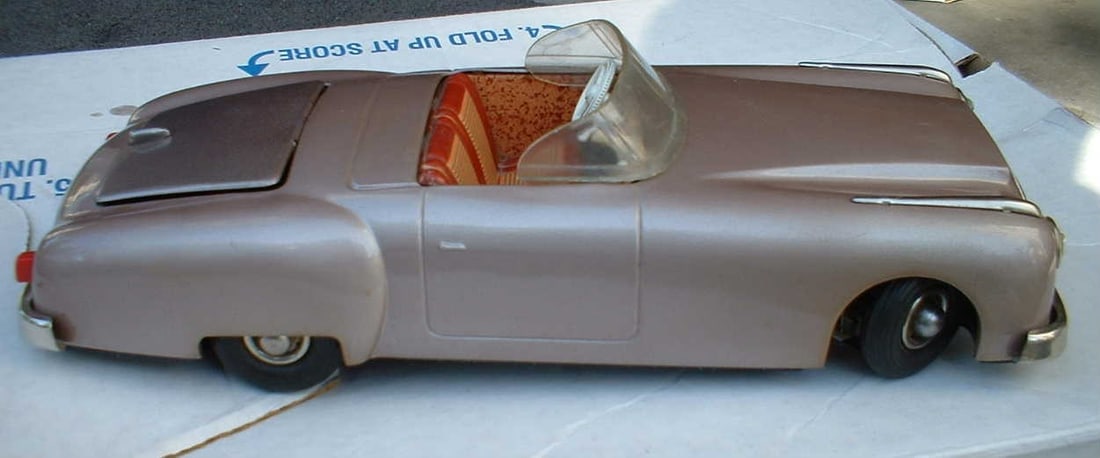 JNF Gigant, scale model of 1950's car, one of the rarest JNF toys, windup transmission,independent - 2