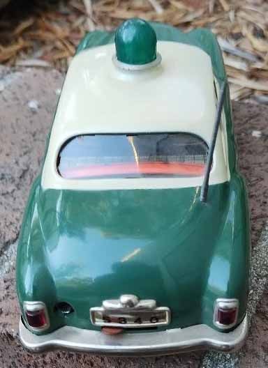 Schuco (Made in US Zone Germany) Alarm car 5340,the dome light flashes, the car produces a shrieking - 4