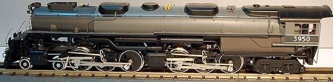 Williams O-scale Union Pacific 3950 Challenger 4-6-6-4 locomotive , all brass, two smoke units, 3 - 6