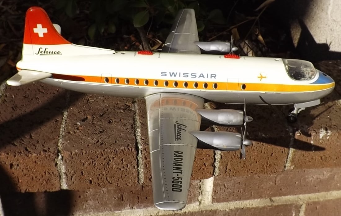 Schuco Radiant 5600 SwissAir , the very much sought after Vickers Viscount plane type, with complex - 3