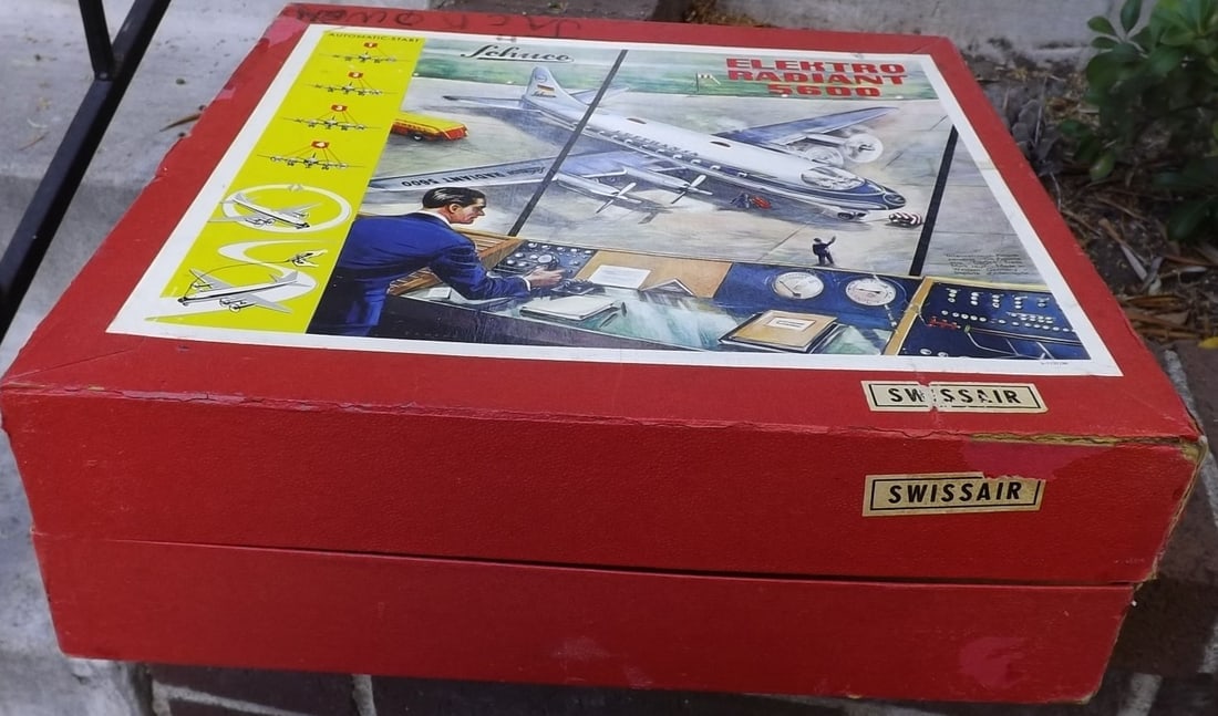 Schuco Radiant 5600 SwissAir , the very much sought after Vickers Viscount plane type, with complex - 8